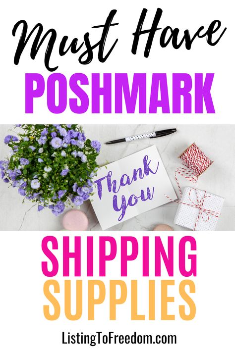 Looking for what you need to ship your Poshmark sales? Here are the Poshmark shipping supplies to use to make a good first impression, get high ratings (including love notes) and keep customers coming back again and again. | #poshmark | #reseller | #makemoneyfast | #sidehustleideas How To Sell On Poshmark, Poshmark Packaging, Selling Used Clothes, Pay Off Mortgage Early, Sell On Poshmark, Selling Clothes Online, Mortgage Payoff, Where To Sell, Sticky Paper