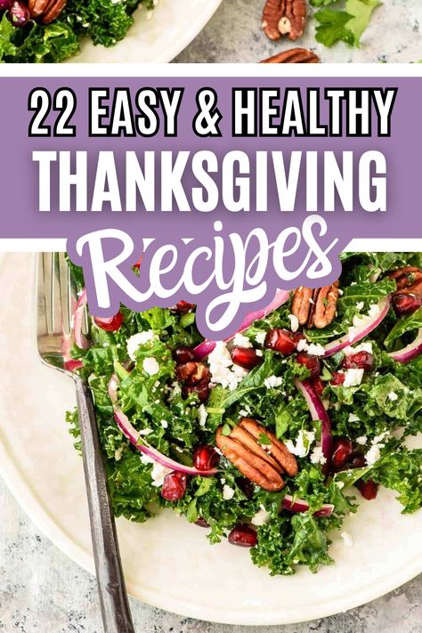 Discover 22 Healthy Thanksgiving Recipes that are as tasty as they are nutritious! From appetizing starters and lavish main courses to vibrant veggie side dishes, these simple yet fancy thanksgiving recipes will impress your crowd. Enjoy a variety of easy and delicious meal prep ideas perfect for a wholesome and yummy Thanksgiving dinner. Indulge in goodness without the guilt this festive season. Thanksgiving Sides Healthy, Fancy Thanksgiving Recipes, Easy Healthy Thanksgiving Recipes, Dinner Recipes For A Crowd, Fancy Thanksgiving, Healthy Thanksgiving Dinner, Thanksgiving Veggies, Thanksgiving Meal Plan, Healthy Thanksgiving Sides