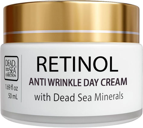 Dead Sea Collection Anti Wrinkle Face Cream with Retinol - Face Cream for Women and Men - Day Face Care Hydrating and Moisturizing - 50 ml Retinol Cream for Firm and Plump Skin Collagen Face Cream, Retinol Face Cream, Hyaluronic Acid Moisturizer, Night Face Cream, Hydrating Face Cream, Retinol Moisturizer, Green Tea Face, Retinol Cream, Moisturizing Face Cream