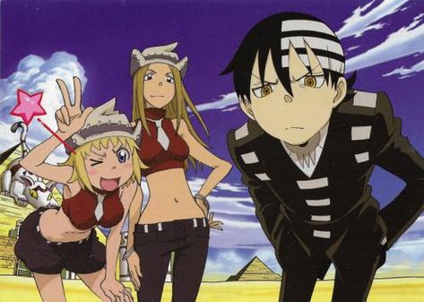 Justin Law, Liz And Patty, Manga Soul Eater, Soul Eater Pfp, Soul Eater Soul, Anime Soul Eater, Group Cosplay, Soul Eater Manga, Anime Soul