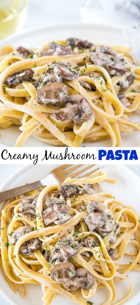 Easy Creamy Mushroom Pasta, Creamy Cajun Pasta, Mushroom Pasta Sauce, Mushroom Recipes Pasta, Creamy Mushroom Pasta, Best Pasta Recipes, Creamy Mushroom Sauce, Dinner Dates, Yummy Pasta Recipes