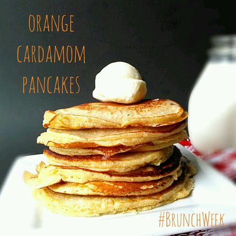 Cardamom Pancakes, Orange Pancakes, Brunch At Home, Orange Cardamom, Brunch Bar, Restaurant Inspired Recipes, Cinnamon Pancakes, Supper Recipes, Delicious Breakfast Recipes