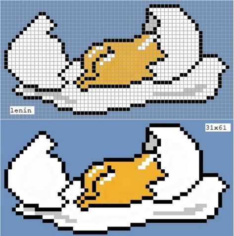 Alakazam Pokemon, Pixel Grid, Graph Crochet, Easy Pixel Art, Pixel Art Templates, Diy Perler Bead Crafts, Pixel Crochet, Pixel Art Grid, Tapestry Crochet Patterns