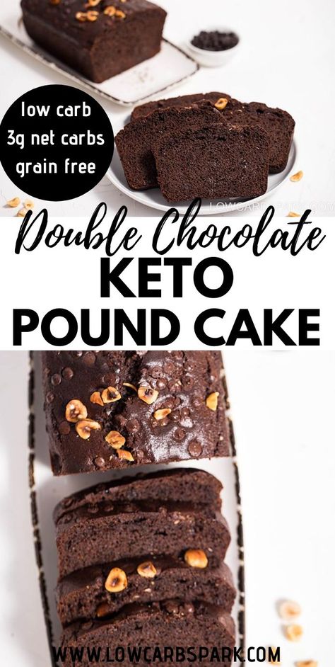 Keto Dark Chocolate Recipes, Keto Loaf, Keto Pound Cake, Thm Cake, Keto Favorites, Keto Cakes, Chocolate Loaf Cake, Keto Baking, Ultimate Keto Meal Plan