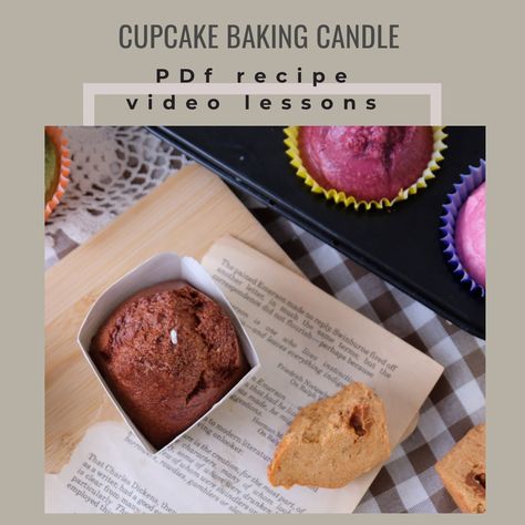 Candle Recipe, Cupcake Candle, Soy Recipes, Food Candles, Baking Cupcakes, Pillar Candle, Video Tutorials, Bread Baking, Food Videos