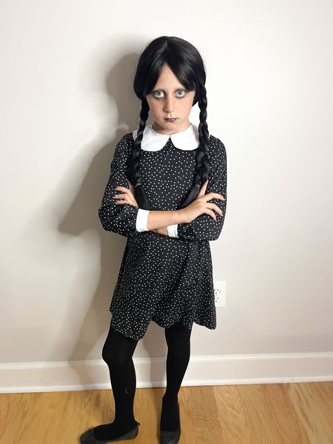 Wednesday Addams Sewing Pattern, Diy Wednesday Addams Costume Kids, Wednesday Costume Kids, Wednesday Adam’s Costume, Wednesday Dress Outfit, Wednesday Addams Costume Kids, Wednesday Halloween Costume, Emo Party, Wednesday Addams Outfit