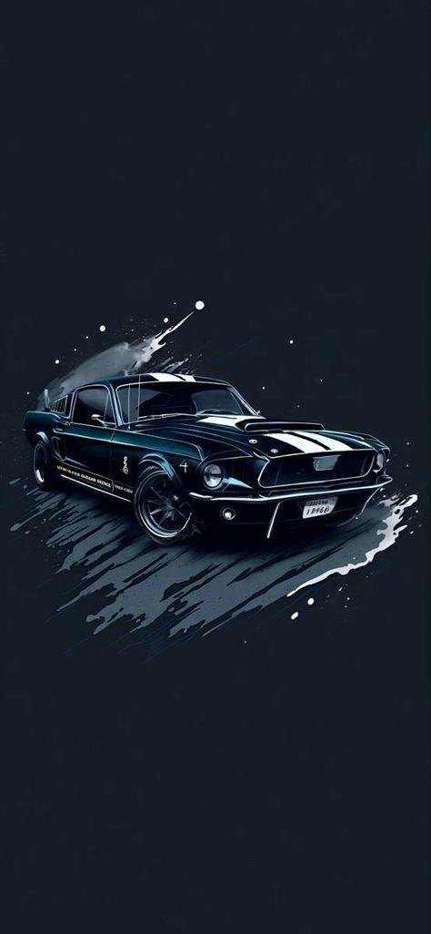 Car Artwork Automotive Art, Mustang Cars Wallpapers, Ford Mustang Gt Wallpaper, Car Artwork Wallpaper, Ford Wallpaper, Cool Car Backgrounds, Mustang Art, Ford Mustang Wallpaper, Shelby Gt 500