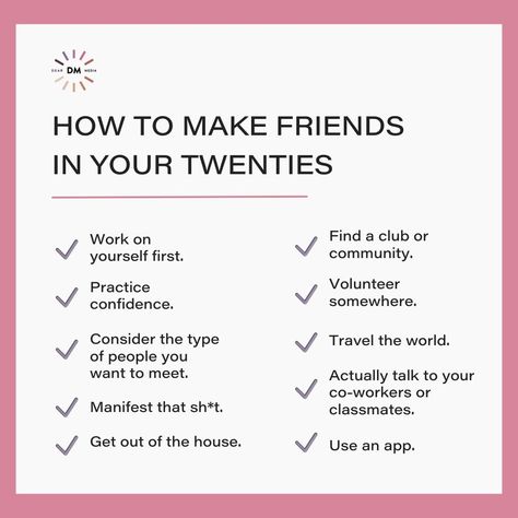 How To Build Friendships, Things To Do In Your 20s, Making Friends Aesthetic, How To Make Friends, Making Friends As An Adult, Adult Friendships, Healthy Friendships, Friendship Advice, Building Friendships