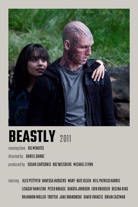 Beastly Movie Vanessa Hudgens, Beastly Movie Alex Pettyfer, Beastly Movie, Life After Beth, Movie Minimalist, Comfort Movie, Film Recommendations, Alex Pettyfer, Posters Minimalist