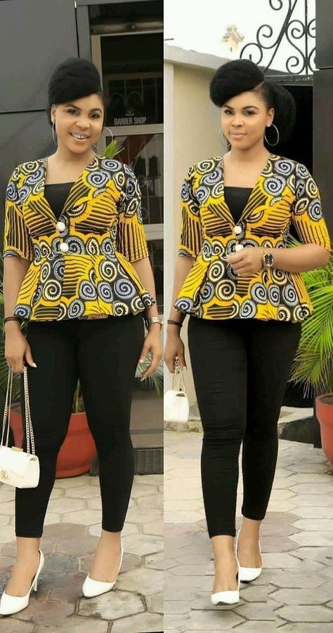 299570476c6f0309545110c592b6a63bdesc48558772ri African Blouses, African Attire Dresses, Ankara Tops, African Print Tops, African Dresses For Kids, Best African Dresses, Short African Dresses, African Fashion Skirts, African Dresses Modern