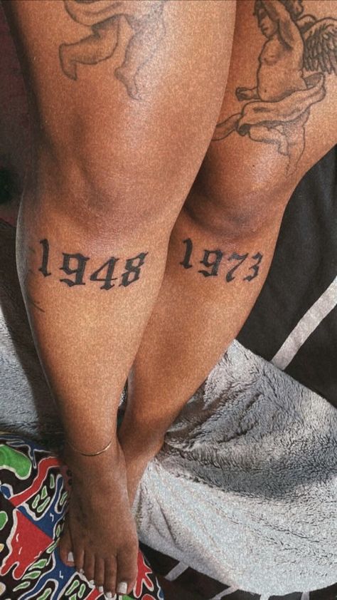 Number Tattoos, Text Tattoo, By Any Means Necessary, Knee Tattoo, Best Sleeve Tattoos, Name Tattoo, Girls Outfits, American Traditional, Tattoo Inspo