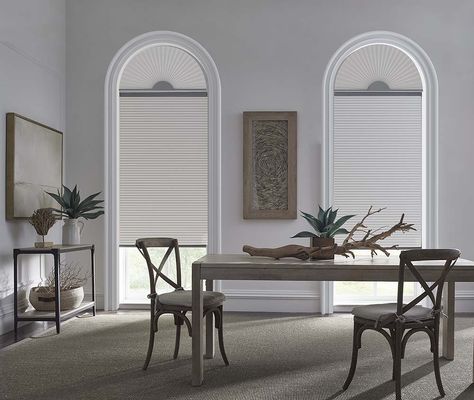 Is It Impossible To Find Arches, Skylights and Door Shades That Match My Other Window Treatments? | The Blinds.com Blog Arched Window Coverings, Popular Window Treatments, Window Arch, American Blinds, Skylight Shade, Window Blinds And Shades, Door Shades, Arch Window, Blinds And Shades