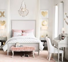 Glam Bedroom Decor, Childrens Bedroom Furniture, Feminine Bedroom, Glam Bedroom, Teen Girl Bedroom, Pastel Decor, Girl Bedroom Designs