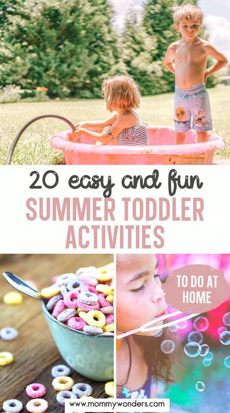 What To Do With Toddlers At Home, Toddler Summer Activities, Summer Activities For Toddlers, Activities To Do At Home, Things To Do In Summer, Outdoor Summer Activities, Toddler Themes, Reading Diy, Fun Summer Activities