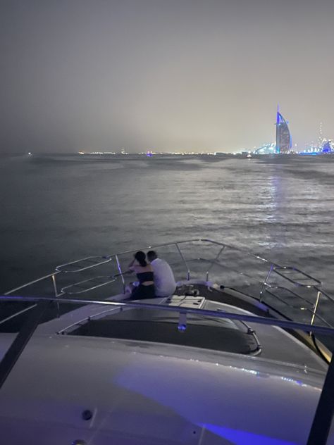 #burjalarab #boat #nightlife #couple #cutecouple #relationship #coupleromantic #romantic #sea Yacht Aesthetic Night Couple, Romantic Boat Date, Yacht Date Night, Yacht Date, Yacht Couple, Couple On Boat, Boat Date, Seoul Night, Yacht Aesthetic