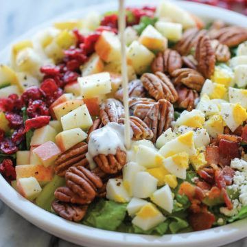 Harvest Cobb Salad, Seared Tuna Salad, Cobb Salad Recipe, Seed Salad, Antipasto Salad, Pomegranate Salad, Farro Salad, Resep Salad, Autumn Salad