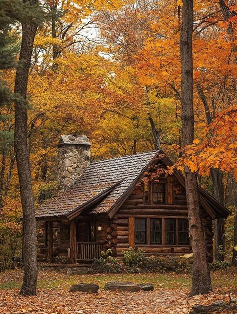 Cabin Aesthetic Exterior, Log Cabin Aesthetic, Folk Victorian Farmhouse, Aesthetic Exterior, Log Cabin Exterior, Mountain Dream Homes, Cabin Rustic, Cozy Log Cabin, Cabin Aesthetic