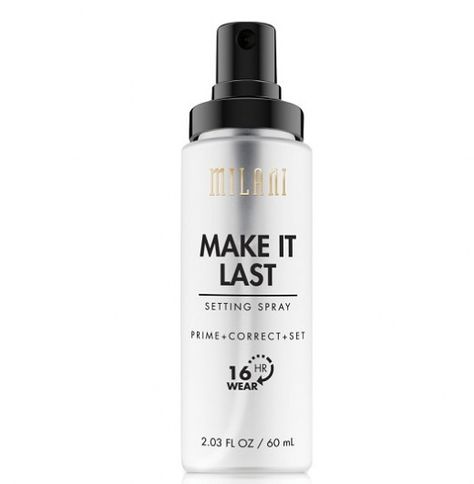 Milani Make It Last Setting Spray Prime   Correct   Set Make It Last Setting Spray, Make Up Primer, Holy Grail Products, Target Beauty, Milani Cosmetics, Best Drugstore Makeup, Makeup Setting Spray, Facial Spray, Beauty Products Drugstore