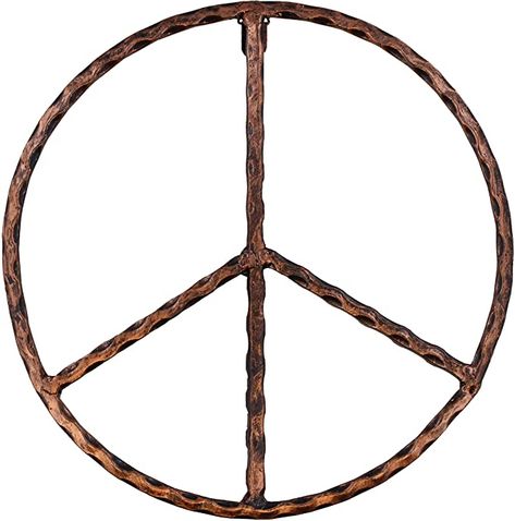 Old River Outdoors Metal Peace Sign Wall Decor Art - 30cm Rustic Hippie Plaque: Amazon.ca: Home & Kitchen Diy Hippie Decor, Boho Bathroom Decor, Hippie Homes, Hippie Home Decor, Piece Sign, Shabby Chic Bedroom, Sign Wall Decor, Cool Wall Art, Hippie Decor