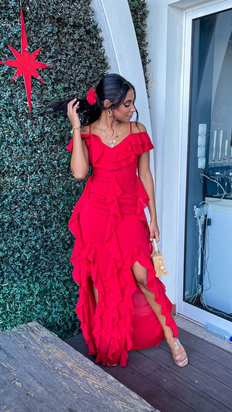 Red Classy Dress, Chitenge Outfits, Max Dresses, Shop Pictures, Prom Dress Red, Ruffle Prom Dress, Elite Fashion, Boat Cruise, Max Dress