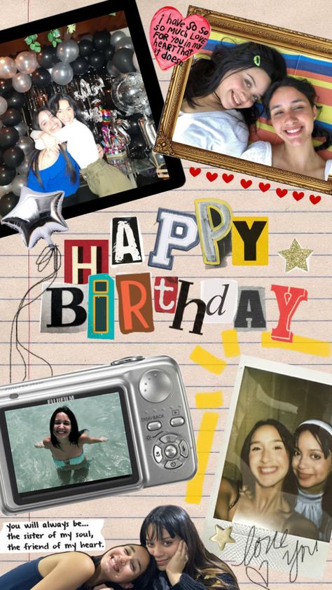 Birthday collage friendship Friends Collage, Birthday Bestie, Celebrity Yearbook Photos, Happy Birthday Bestie, Instagram Design Creative, Birthday Photo Collage, Happy Birthday Png, Online Scrapbook, Bestie Birthday