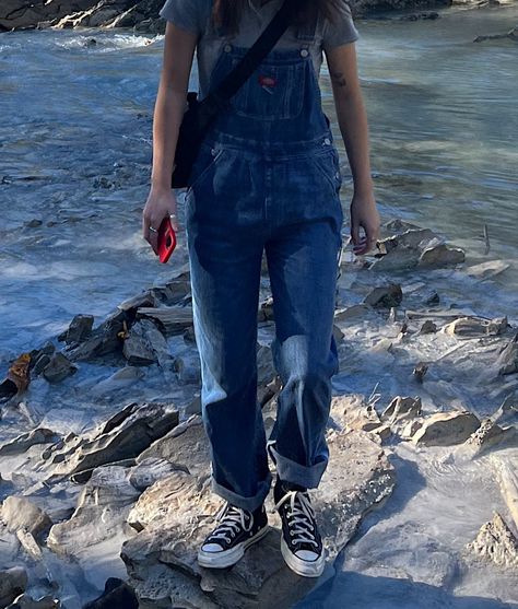 Mountain, overall, outfit , hike Hiking Outfits, Overall Outfit, Hiking Outfit, Overalls, Women's Fashion, Hiking, Pants, Trousers