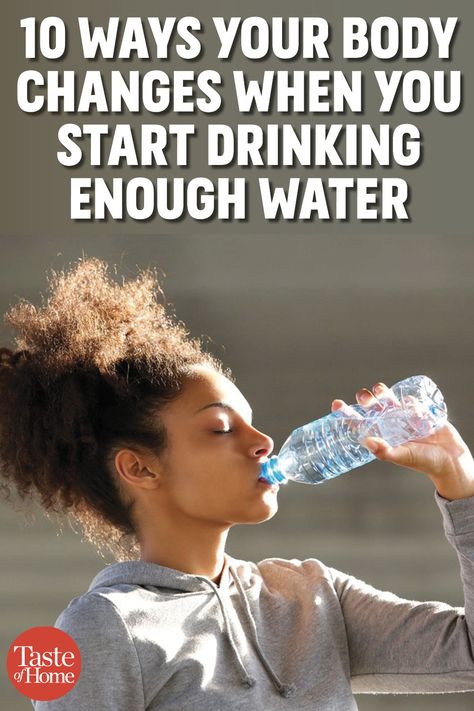 10 Ways Your Body Changes When You Start Drinking Enough Water Best Times To Drink Water, Different Ways To Drink Water, When Should I Drink Water, Supress Appetite, Best Time For Drinking Water, How To Remember To Drink Water, Healthy Website, Diet Changes, Drink Enough Water