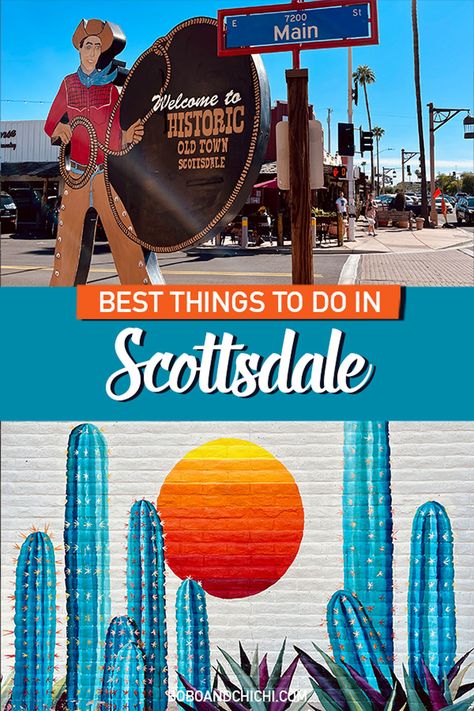 BEST THINGS TO DO IN SCOTTSDALE ARIZONA | things to do in old town scottsdale | how to spend a weekend in Scottsdale | Scottsdale itinerary | Scottsdale bachelorette weekend | Scottsdale travel ideas | things to do around Phoenix Arizona | unique things to do in Scottsdale | Scottsdale travel guide | Scottsdale trip | Scottsdale attractions | where to see saguaro near Scottsdale | 3 days in Scottsdale itinerary #scottsdale #arizona #travelguides #phoenix 3 Days In Scottsdale, Old Scottsdale Arizona, Scottsdale Hikes, Scottsdale Itinerary, Old Town Scottsdale Arizona, Things To Do In Scottsdale, Travel Arizona, Scottsdale Bachelorette, Travel Kids