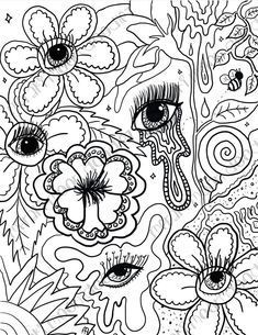 Erika Eclectik Insightful Freedraw Coloringbook Page / Adult Coloring Page / Trippy Psychadelic Art - Etsy Canada Coloring pages for kids #coloringpagesforkids Coloring page for kids #coloringpageforkids Kids coloring page #kidscoloringpage 17.415 Art Coloring Pages, Coloring Pages For Grown Ups, Adult Coloring Books Printables, Trippy Drawings, Words Coloring Book, Rainbow Canvas, Psychadelic Art, Cars Coloring Pages, Free Adult Coloring Pages