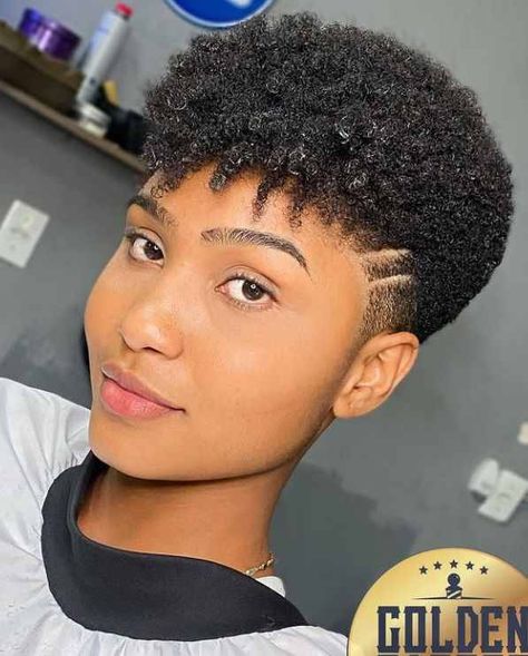 65 Best Afro Hairstyles for Ladies 2022 - Claraito's Blog Fade Haircut Women, Fade Cut, Twa Hairstyles, Short Spiky Hairstyles, Natural Hair Cuts, Tapered Hair, Natural Hair Short Cuts, Pelo Afro, Short Hair Undercut