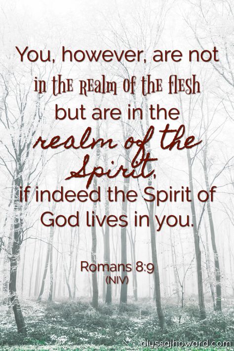 You, however, are not in the realm of the flesh but are in the realm of the Spirit, if indeed the Spirit of God lives in you. - Romans 8:9 (NIV) Gift Of Discernment, Spiritual Discernment, Spirit Of God, Jesus Christ Quotes, Romans 8, Prayer Board, The Flesh, The Holy Spirit, Favorite Bible Verses