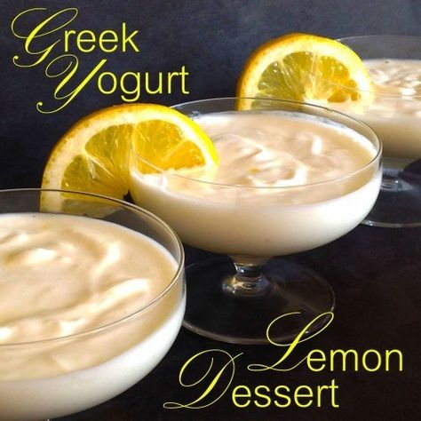 Greek Yogurt Lemon Delight, The 3-Minute Dessert | Once Again, My Dear Irene Lemon Yogurt Recipe, Plain Greek Yogurt Recipes, Lemon Desserts Healthy, Whipped Greek Yogurt, Baked Custard Recipe, Greek Yogurt Dessert, Lemon Delight, Greek Yogurt Recipe, Lemon Greek Yogurt