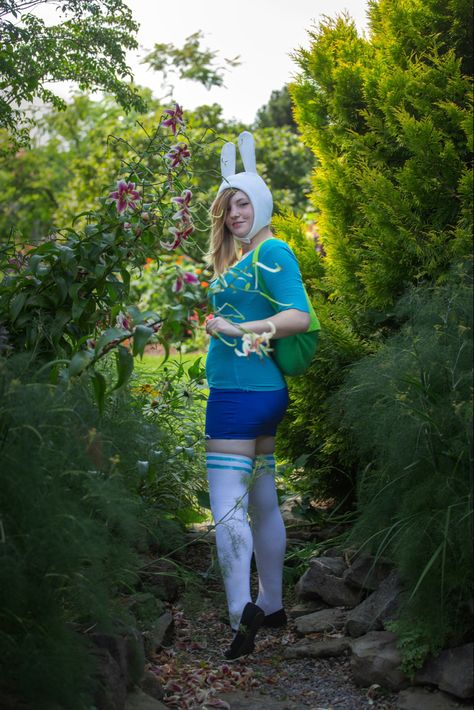 Fionna The Human Cosplay, Fionna Cosplay, Fionna The Human, Pumpkin Pics, Adventure Time Cosplay, Pumpkin Pictures, White Tights, Cosplay Ideas, Adventure Time