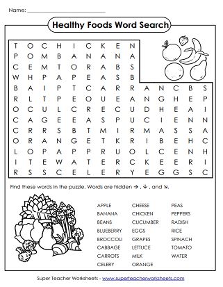 Nutrition Worksheets Printables, Nutrition Worksheets For Kids, Nutrition Worksheets, Wordsearch Worksheets For Adults, Healthy And Unhealthy Food Worksheet, Food Crossword Worksheets, Food Word Search, Vocabulary Crossword Worksheets, Crossword Puzzles For 3rd Grade