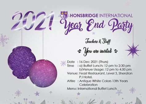 Invitation card for year end party Year End Party Invitation, Year End Party, International Party, End Of Year Party, Year End, Invitation Card Design, School Life, Graphic Designs, You Are Invited