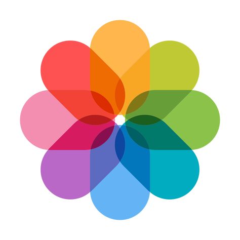 iOS Photos icon. This icon is a sunburst shaped flower blossom. It is made Icon Photos Iphone, Ios Photos Icon, Icon For Apps, Photos App Icon, App Photos, Photos Icon, Icones Do Iphone, Photos Logo, Ios Photos