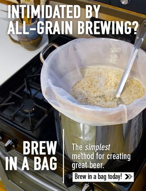 Have you ever tried home brewing? In A Bag Recipes, Brew In A Bag, Beer Brewing Recipes, All Grain Brewing, Home Brewing Equipment, Brewing Recipes, Homebrew Recipes, Home Brewery, Home Brewing Beer