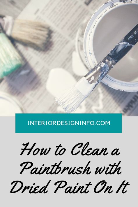 How To Clean Dried Paint Brushes, How To Get Dried Paint Out Of Brushes, Paintbrush Cleaning Hacks, Round Paint Brush, Cleaning Paint Brushes, Paint Tips, Painting Walls, How Do You Clean, Paint Techniques