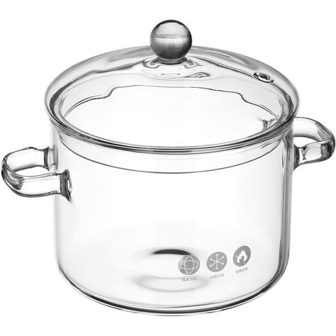 PRICES MAY VARY. Transparent Design: The glass saucepan with cover allows you to clearly understand the cooking process and control the deliciousness of your food Transparent cooking pot: The - soup pot comes with a lid for easy use and makes your food healthier Portable Handle: The glass cooking pot with lid is designed with portable handles on both sides, which is simple but very practical Multiple Uses: The clear glass pot with handle is suitable for cooking a variety of foods, such as vegeta Clear Soup, Glass Pot, Camera Photos, Pasta Noodles, Stock Pot, Cooking Pot, Pot Lids, Soup Pot, Glass Material