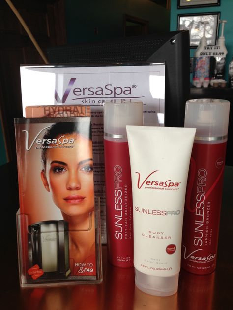 We have great products that extend the life of your spray tan! Versa Spa Spray Tan, Spray Tanning, Tanning, Beauty Salon, Spa, Spray, Beauty