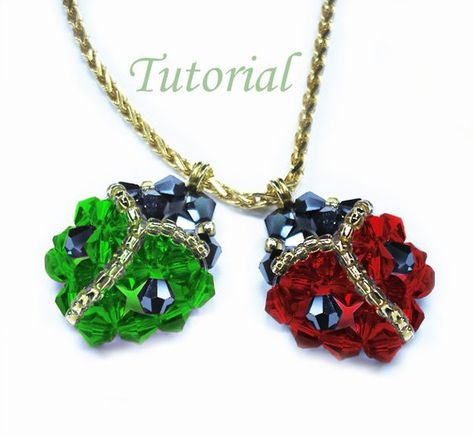 Beaded Ladybug, Bug Board, Pendant Tutorial, Insect Jewelry, Beaded Cross, Beading Tutorial, Beaded Animals, Jewelry Making Tutorials, Beads And Wire