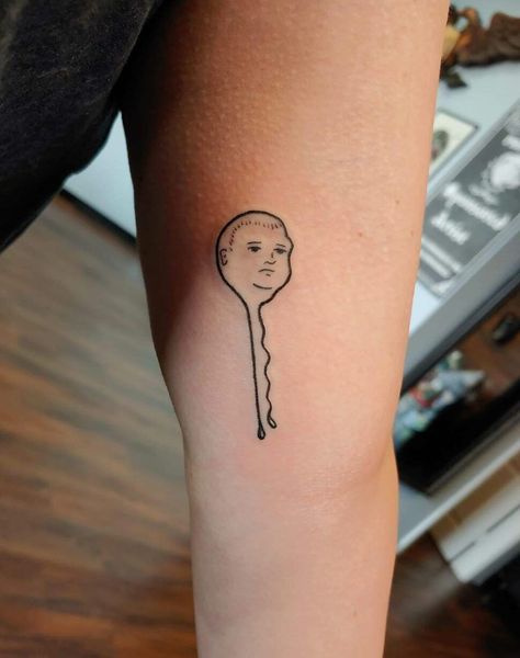 Bobby Pin Tattoo, Pin Tattoo, Adventure Time Tattoo, Elbow Tattoos, King Of The Hill, Discreet Tattoos, Funny Tattoos, Cartoon Tattoos, Bobby Pin