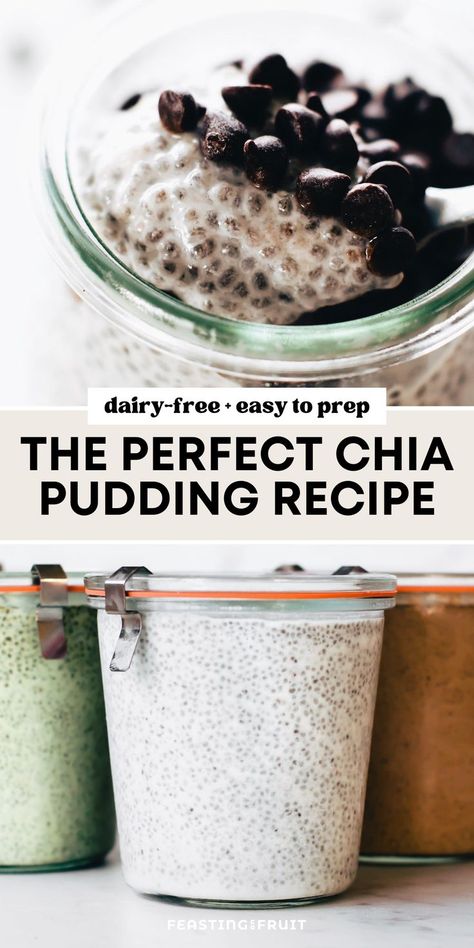 My favorite chia seed pudding recipe with just the right ratio and ingredients for ultra creamy texture – for dessert, breakfast, or a make ahead snack! Chia Pudding Ratio, Best Chia Pudding Recipe, Chia Seed Breakfast Pudding, Chia Seed Breakfast, Smoothies For Breakfast, Chia Pudding Recipes Healthy, Chia Seed Pudding Recipe, Overnight Oats Recipe Easy, Chia Breakfast