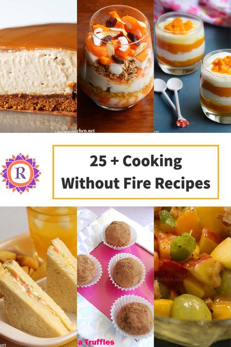 Cooking Without Fire Desserts, Food Without Fire, Cooking Recipes Veg, Cooking Recipes Indian, Fire Recipes, Paneer Dishes, Cooking Competition, Parfait Recipes, Kids Cooking Recipes