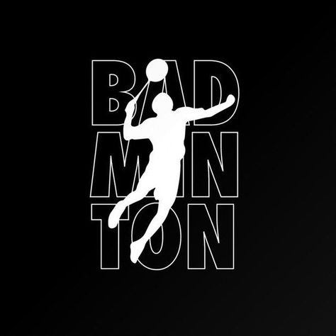 Badminton Astetic, Badminton Posters Design Ideas, Badminton Black And White, Badminton Logo Design Sports, Logo Badminton Design, Badminton Shirt Design, Badminton Logo Design, Badminton Silhouette, Yonex Logo