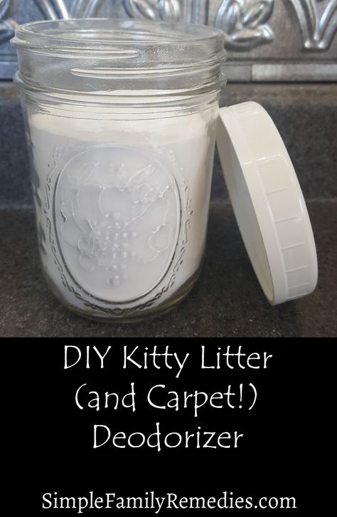 Diy Kitty Litter, Cat Litter Smell, Cat Liter, Litter Box Smell, Diy Litter Box, Carpet Deodorizer, Kitty Litter, Homemade Deodorant, Cat Odor