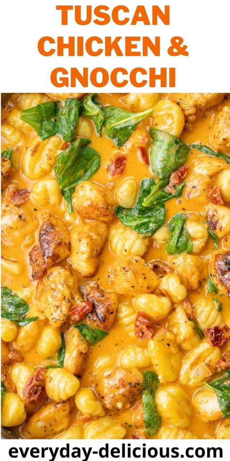 Chicken With Gnocchi, Chicken Zucchini Pasta, Chicken And Gnocchi, Gnocchi Recipes Easy, Squash Sauce, Gnocchi Dishes, Creamy Tuscan Chicken, Butternut Squash Sauce, Sun Dried Tomato Sauce