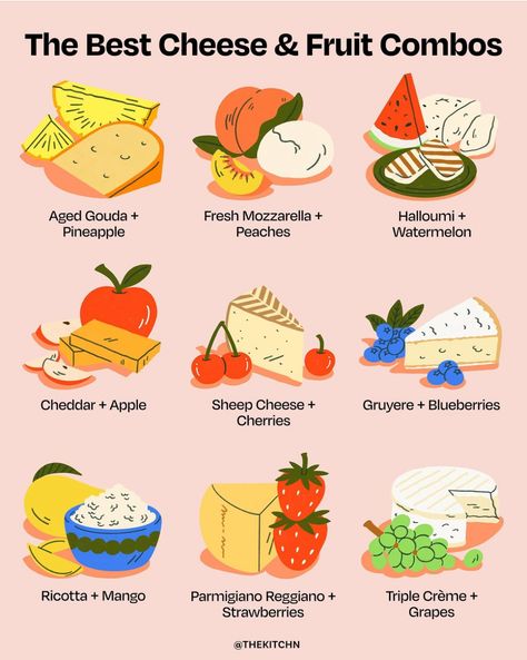 Fruit Pairings, Adult Snacks, Culinary Lessons, Cheese And Fruit, Cheese Course, Culinary Cooking, Cheese Pairings, Pescatarian Recipes, Charcuterie And Cheese Board