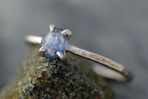 Montana Sapphire Rings - Specimental Design Raw Sapphire Ring, Raw Sapphire, Handmade Engagement Rings, Montana Sapphire, Ring Stone, Band Engagement Ring, Unisex Ring, Ring Band, Ring Handmade