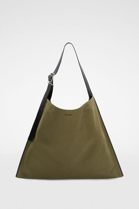 Tote Bag - Totes Jil Sander Bag, Hobo Tote Bag, 2023 Ss, Canvas Shoulder Bag, Jil Sander, Sanders, Canvas Bag, Luxury Handbags, Leather Shoulder Bag